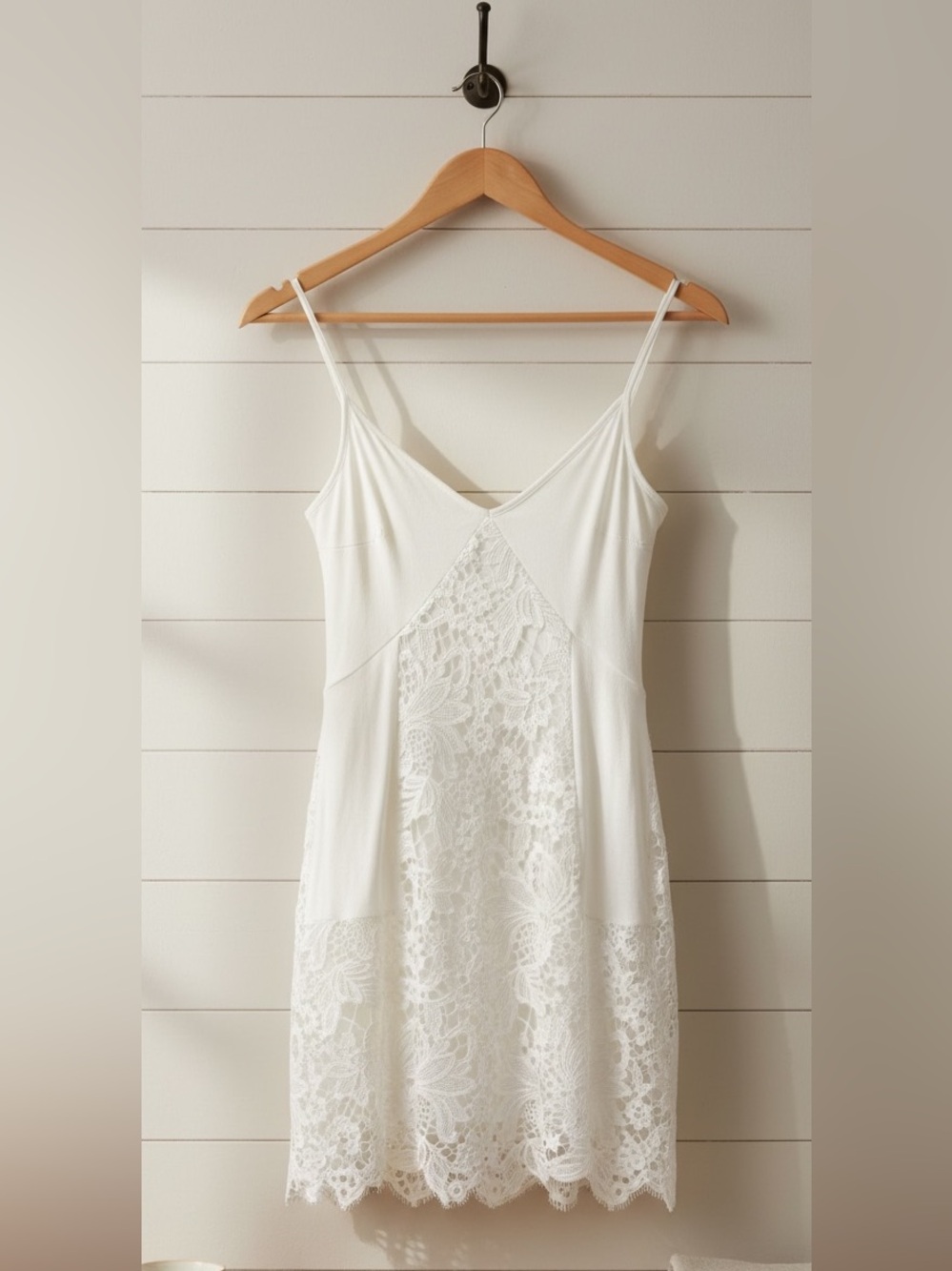 White Lacy Front Sundress - Strappy - Size S